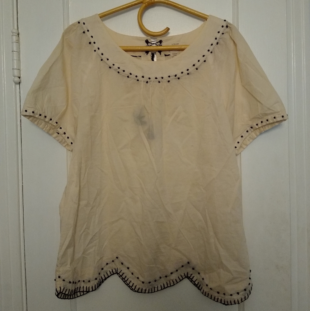 J. Crew Embroidered Blouse